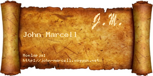 John Marcell névjegykártya