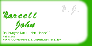 marcell john business card